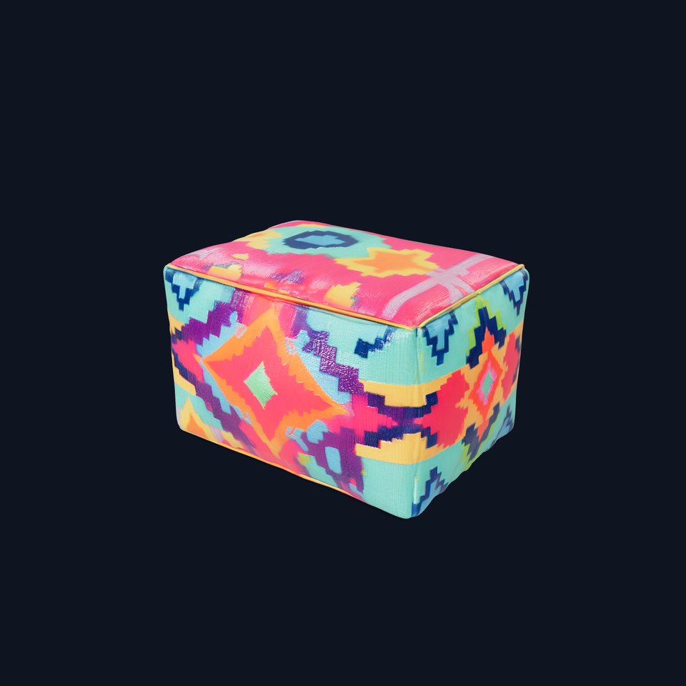 Colorful Ottoman Model Pack with Geometric Patterns